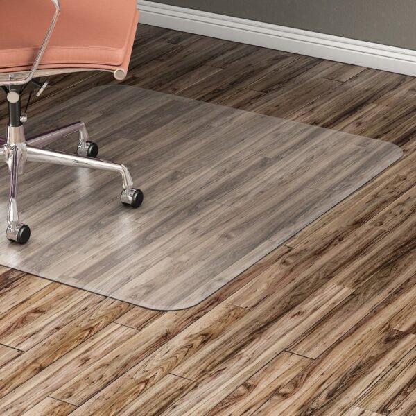 Lorell Chairmat Hard Floor, Wood Floor, Vinyl Floor, Tile Floor - 60" Length x 46" Width x 0.095" Thickness - Rectangular - Vinyl - Clear - 1 Each (LLR69169)