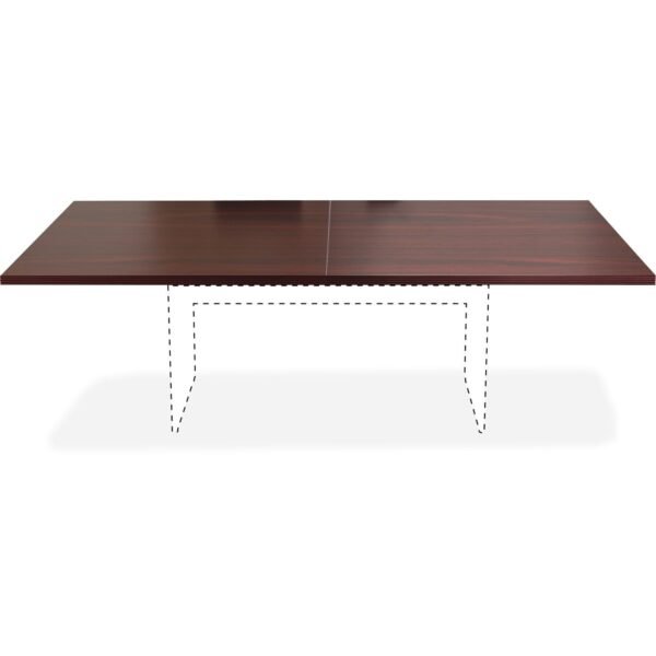 Lorell Chateau Series 8' Rectangular Tabletop 1.4" Height x 94.5" Width x 47.3" Depth - Reeded Edge - Material: P2 Particleboard - Finish: Mahogany Laminate - Durable - For...