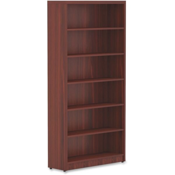 Lorell Chateau Series Bookshelf 6 Shelve(s) - Reeded Edge - Material: P2 Particleboard - Durable, Sturdy - For Office, Book (LLR34314)
