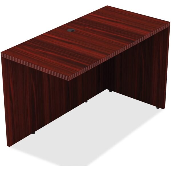 Lorell Chateau Series Return 29.5" Height x 24" Width x 42" Depth x 1.5" Thickness - Reeded Edge - Finish: Walnut Laminate, Mahogany (LLR34349)