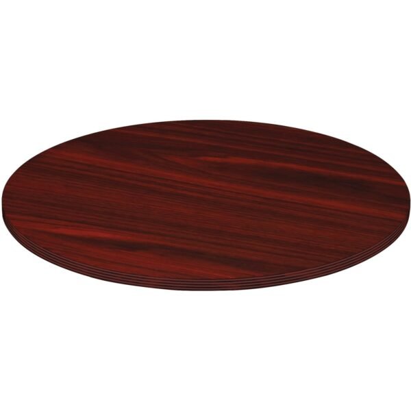 Lorell Chateau Series Round Conference Tabletop 48" Diameter - Reeded Edge - Finish: Mahogany Laminate (LLR34353)