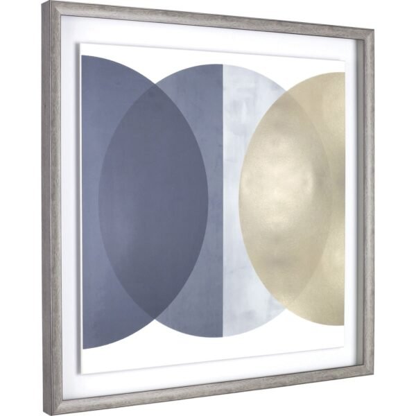 Lorell Circle I Framed Abstract Art 29.25" x 29.25" Frame Size - Gray, Yellow - 1 Each (LLR04474)