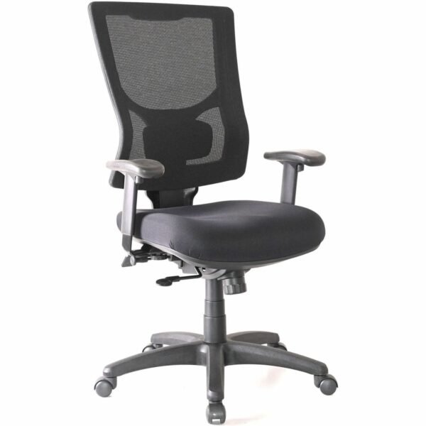 Lorell Conjure High-Back Office Chair Fabric Seat Material - High Back - Black - Armrest - 1 Each (LLR62015)