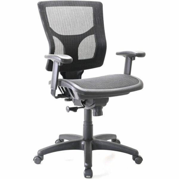 Lorell Conjure Mesh Task Chair Black - Armrest - 1 Each (LLR62014)