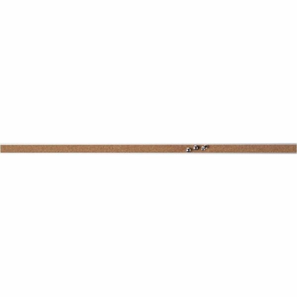 Lorell Cork Strip Bulletin Bar 24" Board Width - Cork Surface - Self-healing, Fade Resistant, Self-sealing - Anodized Aluminum Frame - 1 Each (LLR49533)