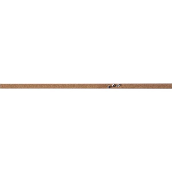 Lorell Cork Strip Bulletin Bars 48" Board Width - Cork Surface - Self-healing, Fade Resistant, Self-sealing - Anodized Aluminum Frame - 3 / Bundle (LLR49535BD)