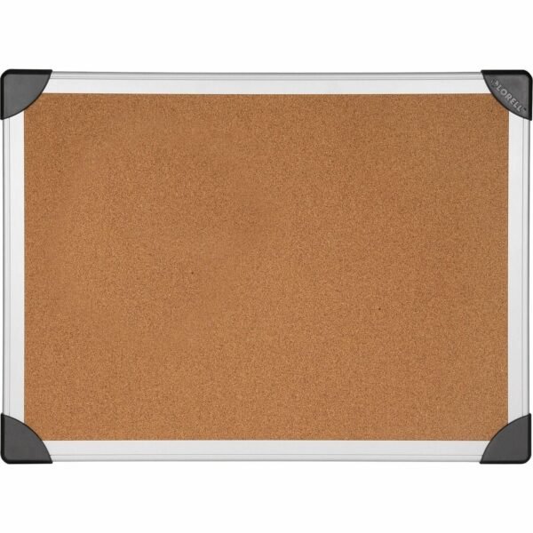 Lorell Corkboard 36" Board Height x 48" Board Width - Cork Surface - Laminated, Resist Warping, Durable, Resilient - Aluminum Frame - 1 Each (LLR19192)