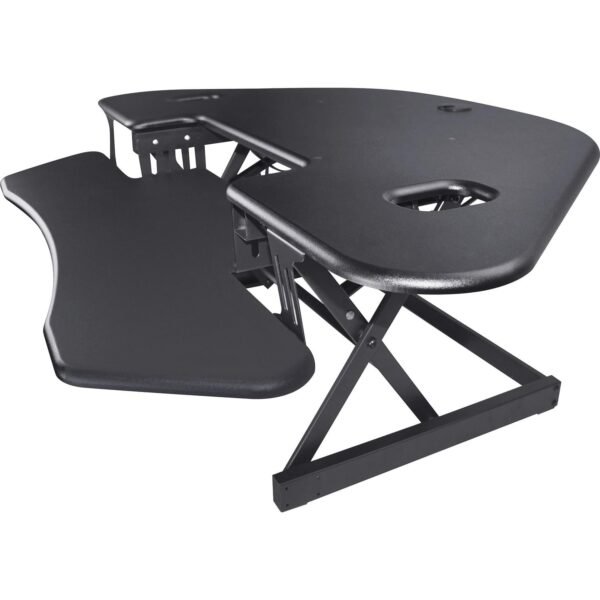 Lorell Corner Desk Riser 40 lb Load Capacity - 18" Height x 45.50" Width - Desktop - Black (LLR82014)