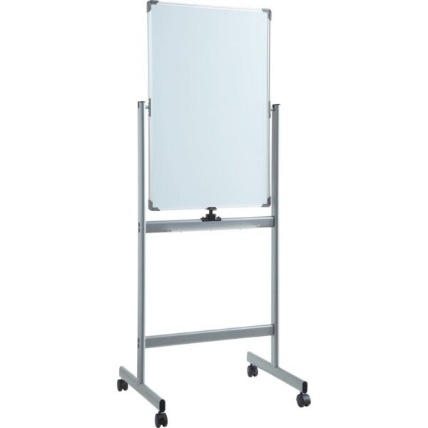 Lorell Double-sided Magnetic Whiteboard Easel 24" (2 ft) Width x 36" (3 ft) Height - White Surface - Square - Vertical - Floor Standing - Magnetic - 1 Each (LLR52567)