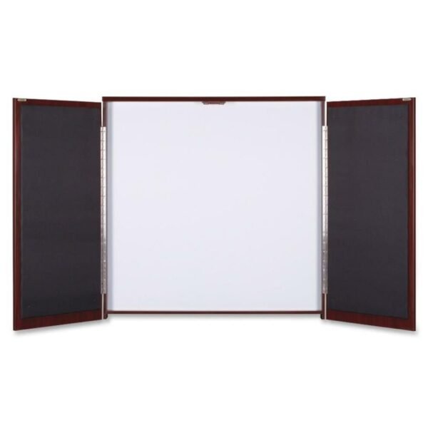 Lorell Dry-erase Whiteboard Presentation Cabinet Hinged Door - 47.3" Height x 47.3" Width x 4.8" Depth - 1 Each (LLR69865)