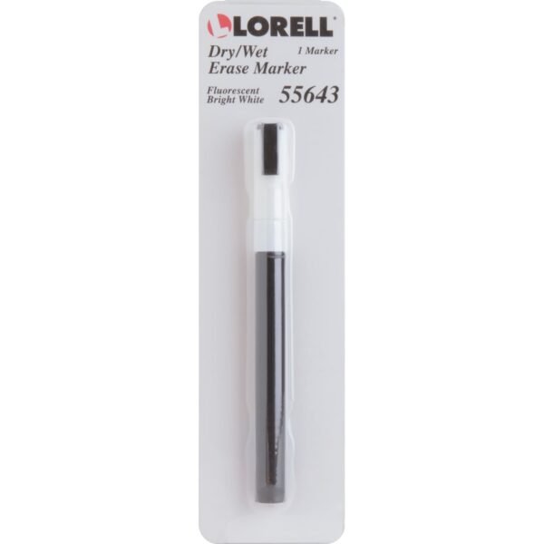 Lorell Dry/Wet-Erase Marker White Ink - 1 Each (LLR55643)