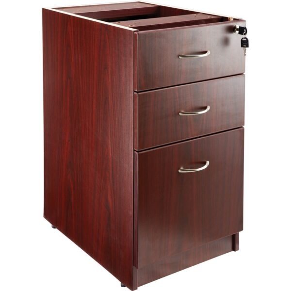Lorell Essentials Box/Box/File Fixed File Cabinet 28.5" Height x 15.5" Width x 21.9" DepthBox, File Drawer(s) - Single Pedestal - Finish: Mahogany, Laminate (LLR69603)