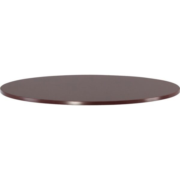 Lorell Essentials Conference Tabletop Laminated Round, Mahogany Top - 47.25" Table Top Width x 47.25" Table Top Depth x 1.25" Table Top Thickness - 1" Height - Conferencing -...