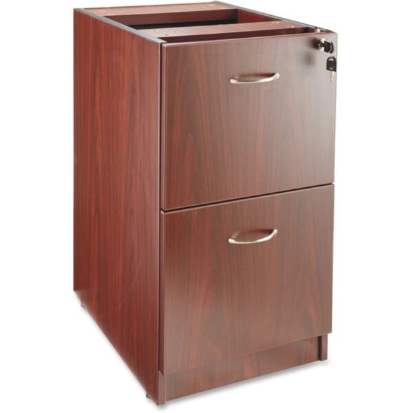 Lorell Essentials File/File Fixed File Cabinet 28.3" Height x 15.5" Width x 21.9" Depth - 2 x File Drawer(s) - Finish: Laminate, Mahogany (LLR69605)