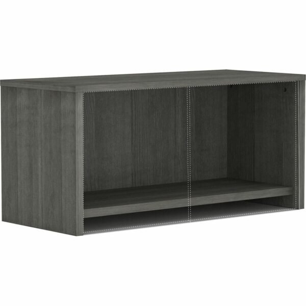 Lorell Essentials/Revelance Series Wall-Mount Hutch Band Edge - Finish: Weathered Charcoal (LLR16241)