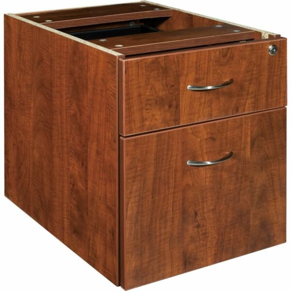 Lorell Essentials Series Box/File Hanging File Cabinet 18.9" Height x 15.5" Width x 21.9" Depth - 2 x Box, File Drawer(s) - Double Pedestal - Finish: Cherry, Laminate (LLR69432)