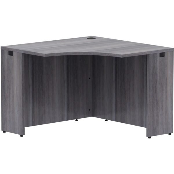 Lorell Essentials Series Corner Desk 29.5" Height x 42" Width x 24" Depth Desk, x 1" Thickness Top - Finish: Weathered Charcoal Laminate (LLR69592)