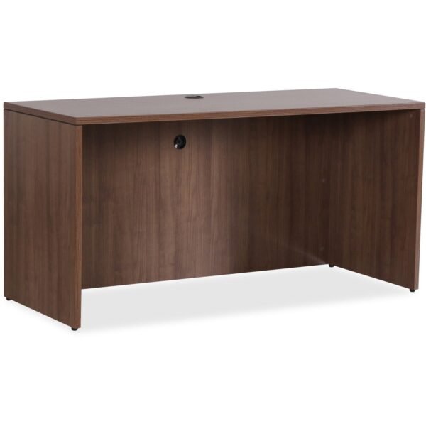Lorell Essentials Series Credenza Shell 29.5" Height x 59" Width x 23.6" Depth Credenza, x 1" Thickness Top, x 3.8" Thickness Drawer Pull - Finish: Walnut - Laminate Table Top -...