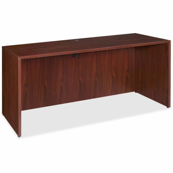 Lorell Essentials Series Credenza Shell 29.5" Height x 66.1" Width x 23.6" Depth x 1" Thickness - Finish: Laminate, Mahogany - Grommet, Durable, Adjustable Feet (LLR69377)