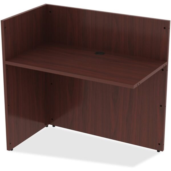 Lorell Essentials Series Reception Return 41.5" Height x 42" Width x 24" Depth - Finish: Cherry Laminate (LLR59626)