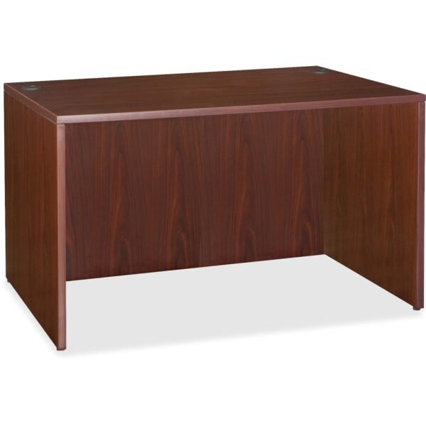 Lorell Essentials Series Rectangular Desk Shell 29.5" Height x 47.3" Width x 29.5" Depth x 1" Thickness - Finish: Laminate, Mahogany - Grommet, Modesty Panel, Cord Management,...