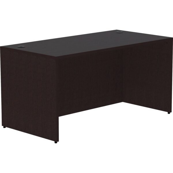 Lorell Essentials Series Rectangular Desk Shell 29.5" Height x 60" Width x 30" Depth Desk Shell, x 1" Thickness Top - Finish: Espresso (LLR18208)