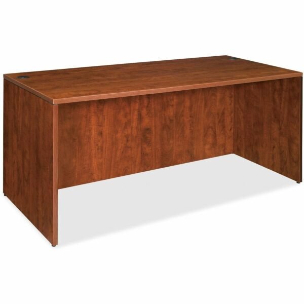 Lorell Essentials Series Rectangular Desk Shell 29.5" Height x 70.9" Width x 35.4" Depth - Finish: Cherry, Laminate - Grommet, Modesty Panel (LLR69407)
