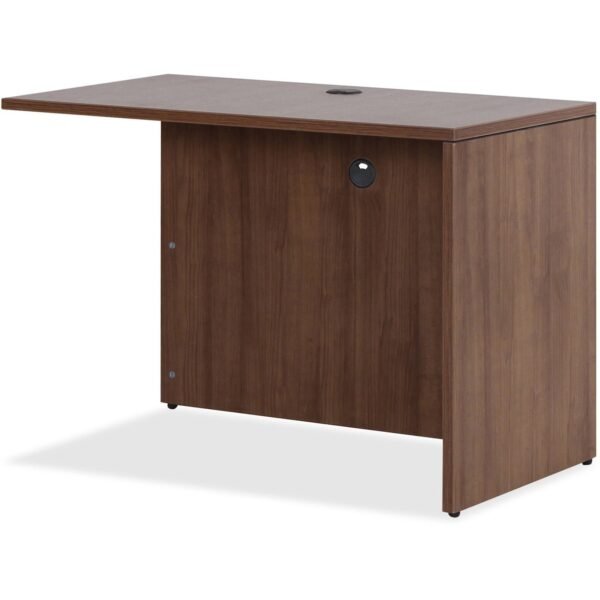 Lorell Essentials Series Return Shell 29.5" Height x 47.3" Width x 23.6" Depth Return, x 1" Thickness Top - Finish: Laminate, Walnut - Grommet, Cord Management, Durable,...