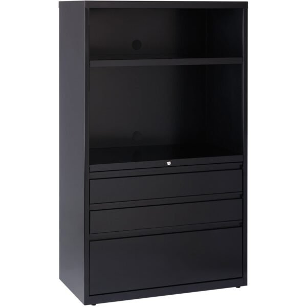 Lorell File/File Lateral File Combo Unit 36" Width x 18.6" Depth x 60" Height - 2 x Shelf(ves) - 3 x Drawer(s) for Box, File - Legal, Letter, A4 - Lateral - Cable Management,...