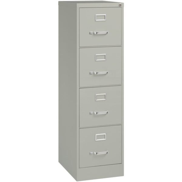 Lorell Fortress Series 22" Commercial-Grade Vertical File Cabinet 15" Width x 22" Depth x 52" Height - 4 x Drawer(s) for File - Letter - Lockable, Ball-bearing Suspension -...