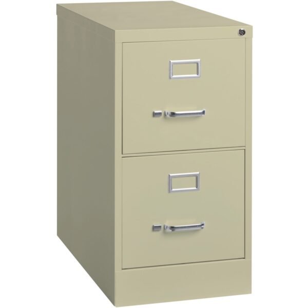 Lorell Fortress Series 25" Commercial-Grade Vertical File Cabinet 15" Width x 25" Depth x 28.4" Height - 2 x Drawer(s) for File - Letter - Vertical - Security Lock, Ball-bearing...