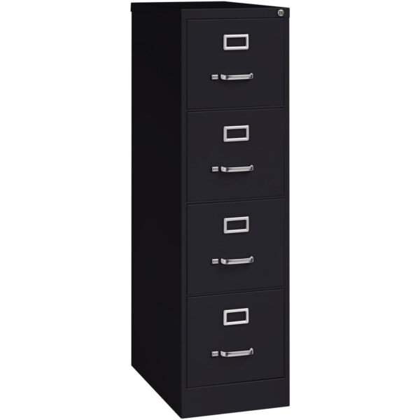 Lorell Fortress Series 25" Commercial-Grade Vertical File Cabinet 15" Width x 25" Depth x 52" Height - 4 x Drawer(s) for File - Letter - Vertical - Security Lock, Ball-bearing...