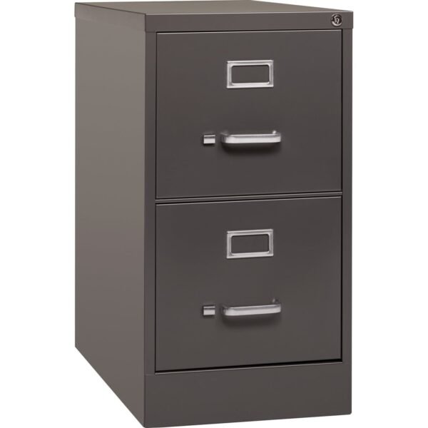Lorell Fortress Series 26-1/2" Commercial-Grade Vertical File Cabinet 15" Width x 26.5" Depth x 28.4" Height - 2 x Drawer(s) for File - Letter - Vertical - Label Holder, Drawer...