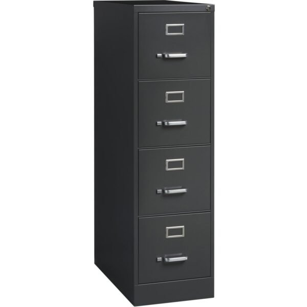 Lorell Fortress Series 26-1/2" Commercial-Grade Vertical File Cabinet 15" Width x 26.5" Depth x 52" Height - 4 x Drawer(s) for File - Letter - Vertical - Drawer Extension,...