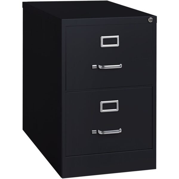 Lorell Fortress Series 26-1/2" Commercial-Grade Vertical File Cabinet 18" Width x 26.5" Depth x 28.4" Height - 2 x Drawer(s) for File - Legal - Vertical - Lockable, Ball-bearing...