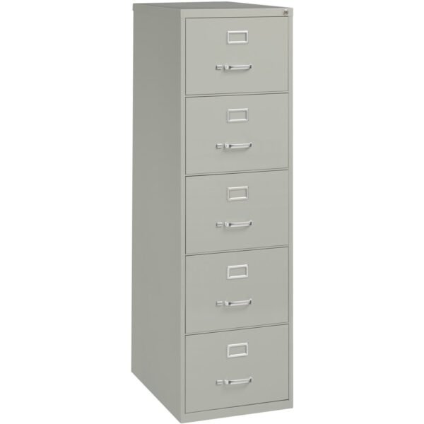 Lorell Fortress Series 26-1/2" Commercial-Grade Vertical File Cabinet 18" Width x 26.5" Depth x 61" Height - 5 x Drawer(s) for File - Legal - Vertical - Security Lock, Heavy...