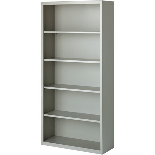Lorell Fortress Series Bookcase 34.5" Width x 13" Depth x 72" Height - 5 x Shelf(ves) - Light Gray - Powder Coated - Steel - Recycled (LLR41289)