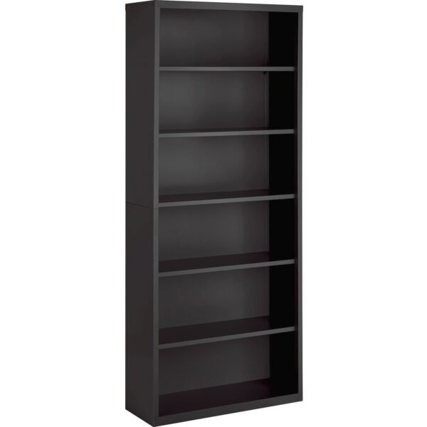 Lorell Fortress Series Bookcase 82" Height x 34.5" Width x 13" Depth - 6 Shelve(s) - Material: Steel - Finish: Charcoal, Powder Coated - Adjustable Shelf, Welded, Durable...