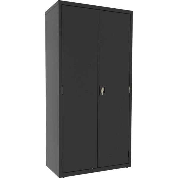 Lorell Fortress Series Janitorial Cabinet 36" Width x 18" Depth x 72" Height - 4 x Shelf(ves) - Hinged Door(s) - Locking System, Welded, Sturdy, Recessed Locking Handle,...