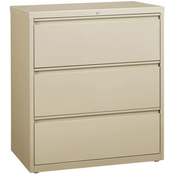 Lorell Fortress Series Lateral File 36" Width x 18.6" Depth x 40.3" Height - 3 x Drawer(s) for File - Letter, Legal, A4 - Lateral - Locking Drawer, Magnetic Label Holder,...