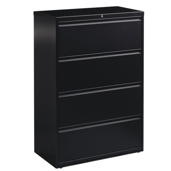 Lorell Fortress Series Lateral File 36" Width x 18.6" Depth x 52.5" Height - 4 x Drawer(s) for File - Letter, Legal, A4 - Lateral - Ball-bearing Suspension, Leveling Glide,...
