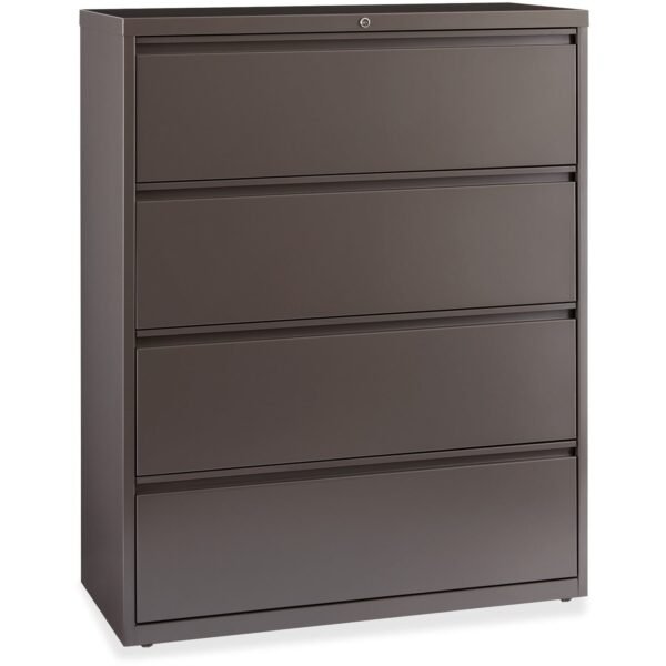 Lorell Fortress Series Lateral File 42" Width x 18.6" Depth x 52.5" Height - 4 x Drawer(s) for File - Letter, Legal, A4 - Lateral - Magnetic Label Holder, Ball Bearing Slide,...