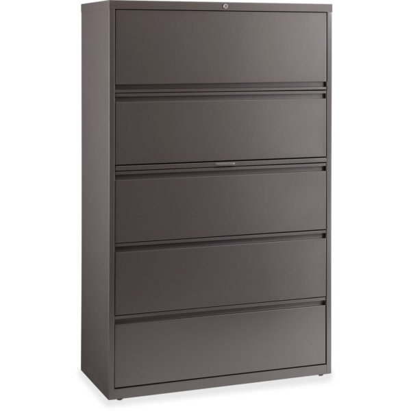 Lorell Fortress Series Lateral File w/Roll-out Posting Shelf 42" Width x 18.6" Depth x 67.6" Height - 1 x Shelf(ves) - 5 x Drawer(s) for File - Letter, Legal, A4 - Lateral -...