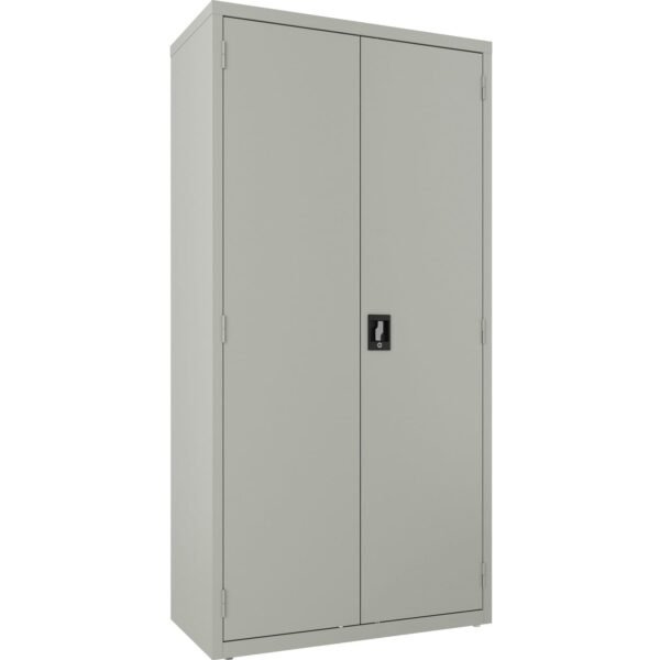 Lorell Fortress Series Wardrobe Cabinet 18" Length x 36" Width x 72" Height - 2 x Door(s) - Locking Door - Gray - Steel - Recycled (LLR66967)