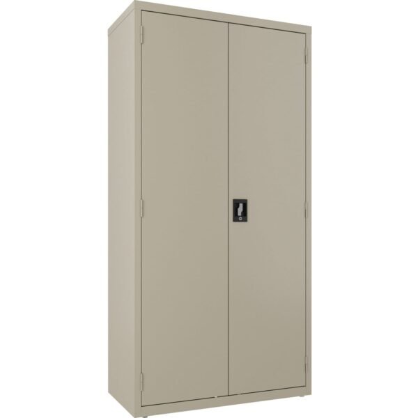 Lorell Fortress Series Wardrobe Cabinet 18" Length x 36" Width x 72" Height - 2 x Door(s) - Locking Door - Putty - Steel - Recycled (LLR66965)