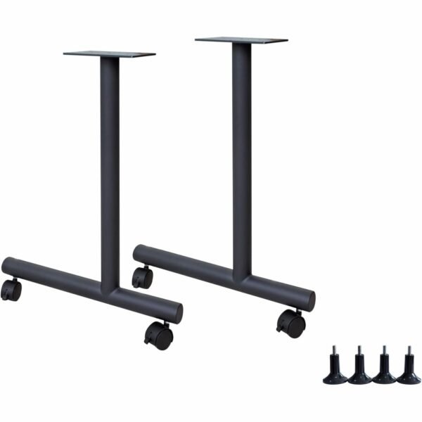 Lorell Invent Training Table Components Black C-leg Base - 2 Legs - 28.50" Height x 5" Width x 22" Depth - Training - Assembly Required - 2 / Set (LLR60801)