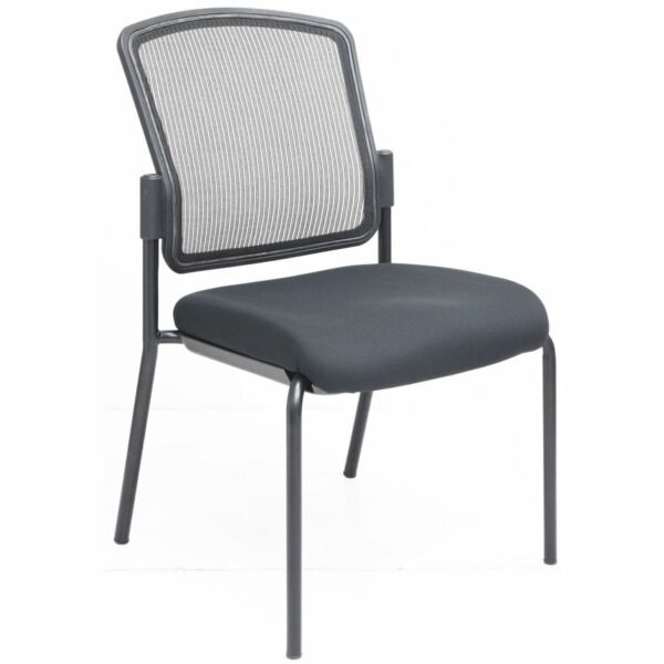 Lorell Mesh Back Guest Chair Mesh Back Material - Black Frame Color - Steel Frame Material - Black - 1 Each (23102)