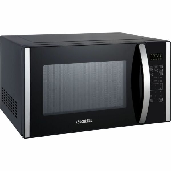 Lorell Microwave Single - 1.6 ft³ Capacity - Microwave - 11 Power Levels - FuseMetal - Countertop - Black, Silver (LLR00231)