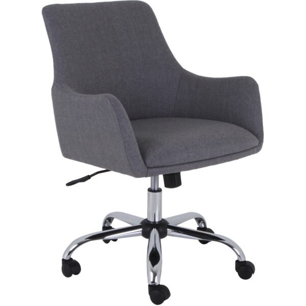 Lorell Mid-century Modern Flannel Guest Chair Gray - 1 Each (LLR68549)