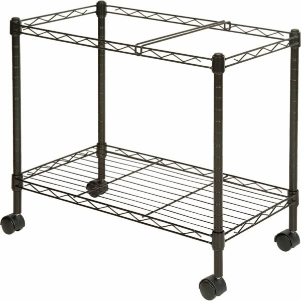 Lorell Mobile File Cart 4 Casters - Steel - 12.88" Width x 25.75" Depth x 20.50" Height - Black - 1 Each (LLR45651)